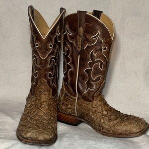 Exotic Pirarucu Cowboy Boots